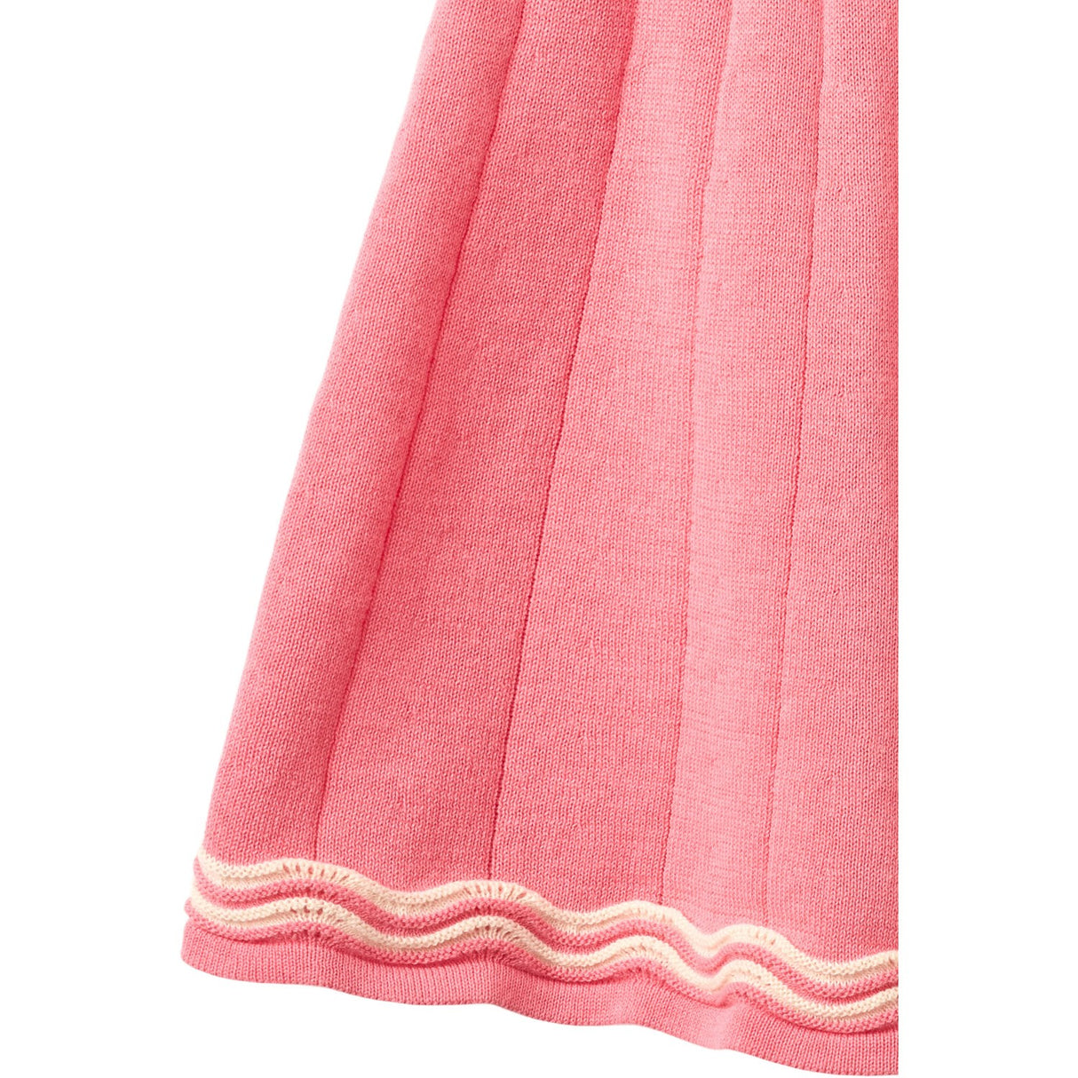 COPENHAGEN COLORS Pink/Cream Comb. Strikket Tennis Skjørt