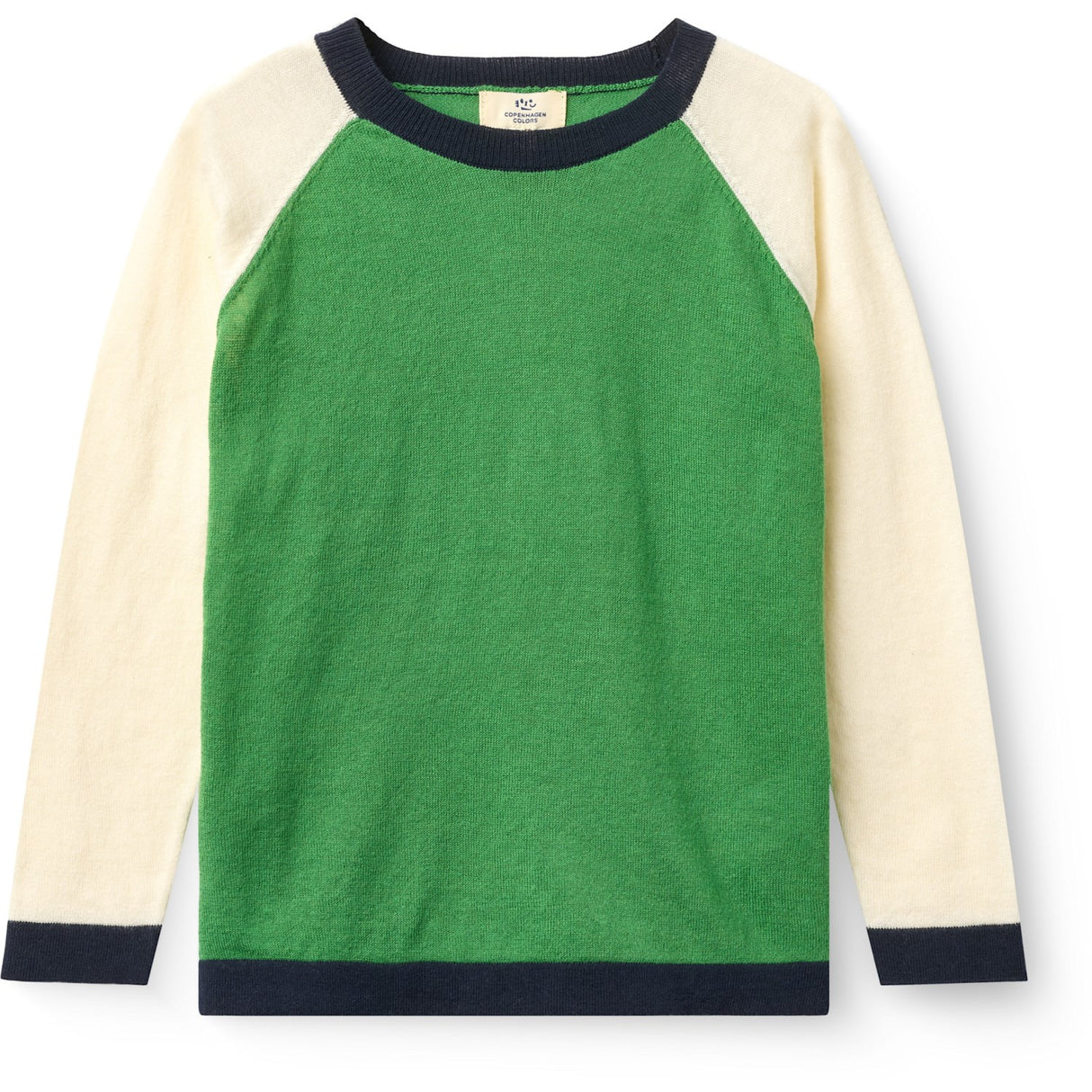 COPENHAGEN COLORS Sharp Green Comb. Light Strikket Farge Block Bluse