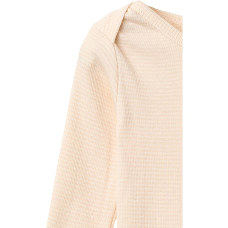 COPENHAGEN COLORS Dusty Rose/Cream Stripe Modal Full Body Romper