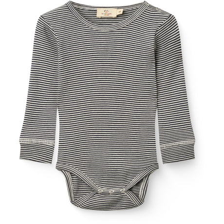COPENHAGEN COLORS Navy/Cream Stripe Modal Rib Ls Body