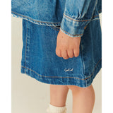 COPENHAGEN COLORS Indigo Blue Washed Organic Pocket Skjørt