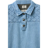 COPENHAGEN COLORS Lt. Washed Blue Quilt Organic Vattert Denim Kjole