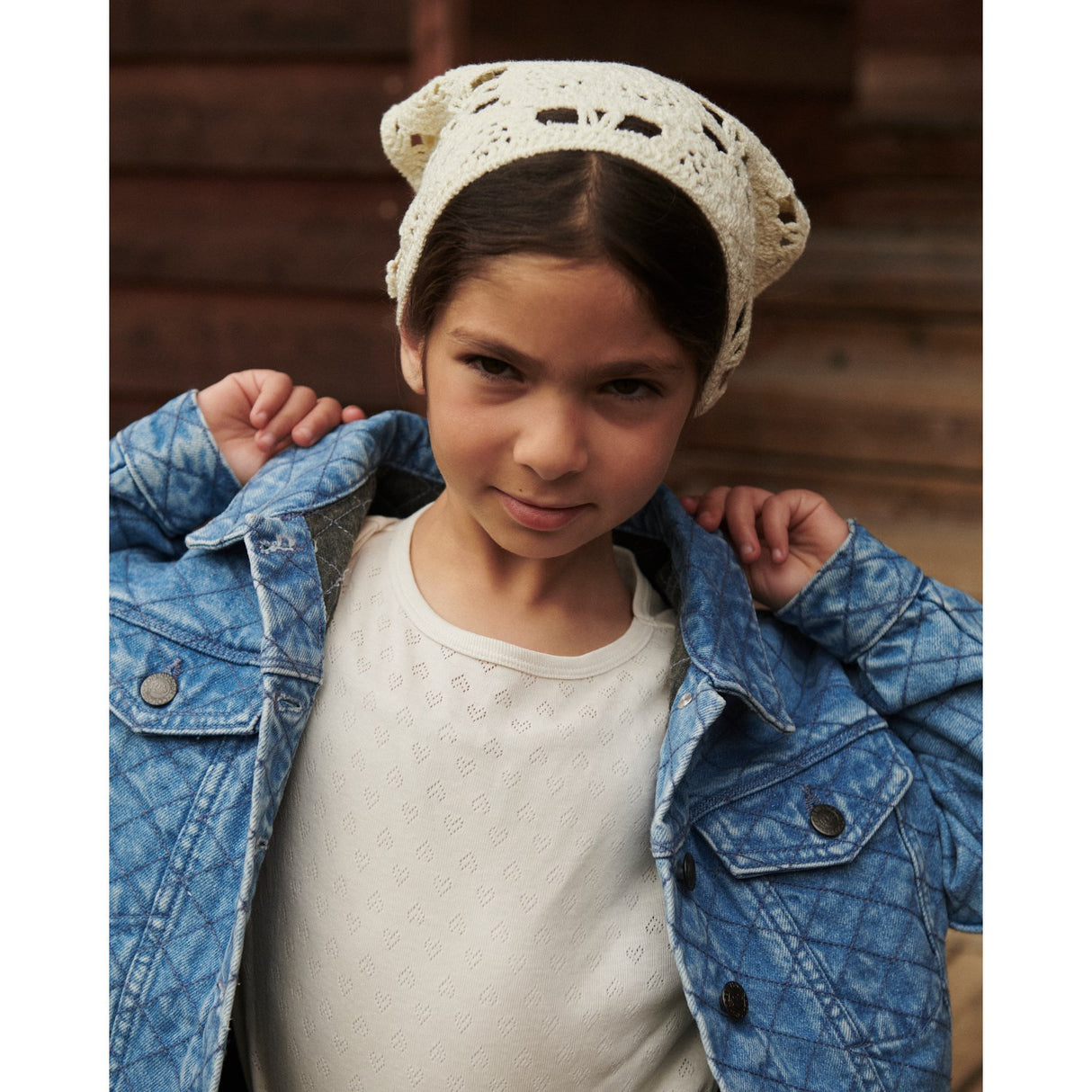 COPENHAGEN COLORS Lt. Washed Blue Quilt Organic Vattert Denim Jakke