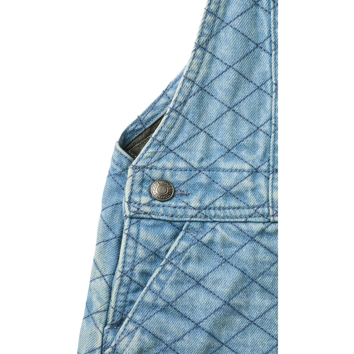 COPENHAGEN COLORS Lt. Washed Blue Quilt Organic Vattert Denim Spencer Kjole