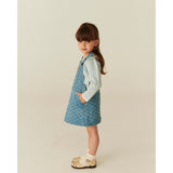 COPENHAGEN COLORS Lt. Washed Blue Quilt Organic Vattert Denim Spencer Kjole