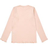 COPENHAGEN COLORS Dusty Rose Pointelle Heart Ls Tee