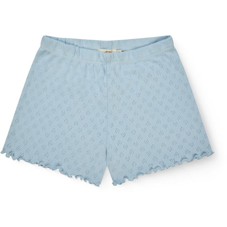 COPENHAGEN COLORS Dusty Blue Pointelle Heart Shorts
