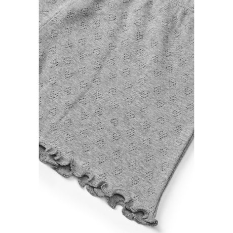 COPENHAGEN COLORS Grey Mel. Pointelle Heart Shorts