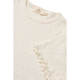 COPENHAGEN COLORS Cream Pointelle Heart T-Shirt