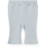 COPENHAGEN COLORS Dusty Blue Stripe Stripe Modal Rib Flare Pant W. Picot & Bue
