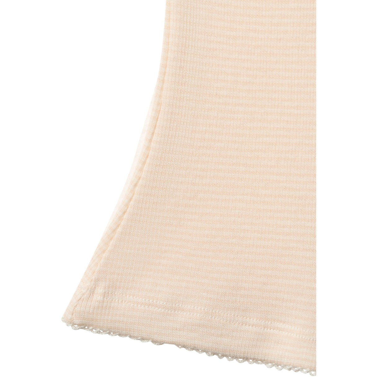 COPENHAGEN COLORS Dusty Rose Stripe Stripe Modal Rib Flare Pant W. Picot & Bue