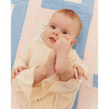 COPENHAGEN COLORS Dusty Rose Stripe Stripe Modal Rib Flare Pant W. Picot & Bue