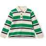 COPENHAGEN COLORS Sharp Green Comb. Striped Pique Polo W. Ls
