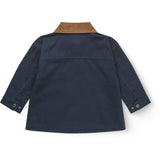 COPENHAGEN COLORS Navy Comb Twill Jakke W. Corduroy Halsbånd