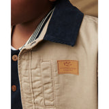 COPENHAGEN COLORS Beige Comb. Twill Jakke W. Corduroy Halsbånd