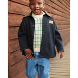 COPENHAGEN COLORS Navy Comb Twill Jakke W. Corduroy Halsbånd