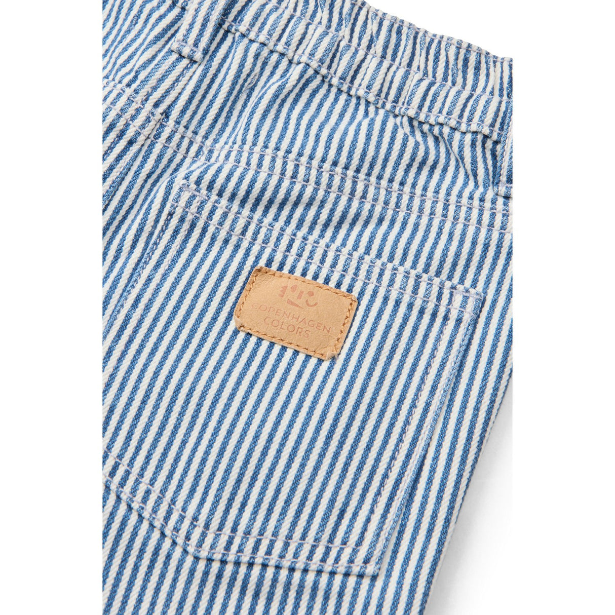 COPENHAGEN COLORS Denim Blue Stripe Y/D Stripe Twill Shorts