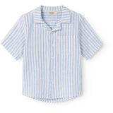 MarMar Cotton Linen Surf Blue Stripe Tage Skjorte