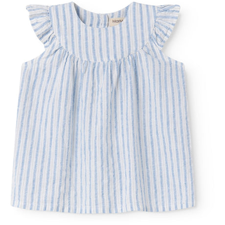MarMar Cotton Linen Surf Blue Stripe Dhana B Kjole