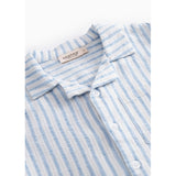 MarMar Cotton Linen Surf Blue Stripe Tage Skjorte