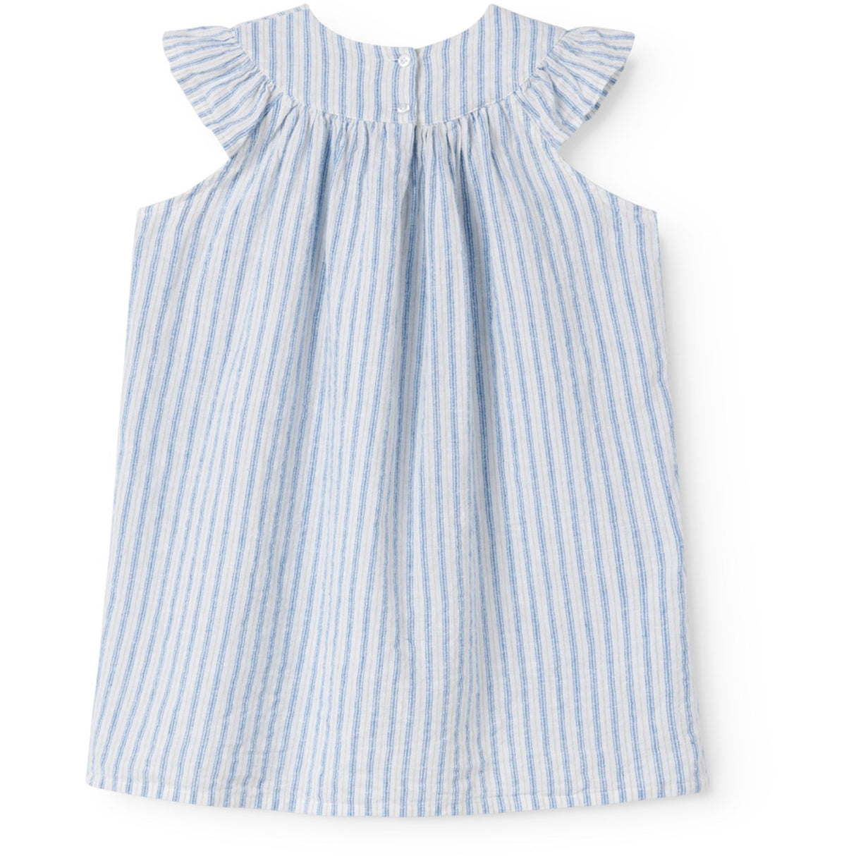 MarMar Cotton Linen Surf Blue Stripe Dhana Kjole
