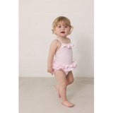 MarMar Seersucker Swim Pink Stripe Swinnie Bathing Drakt
