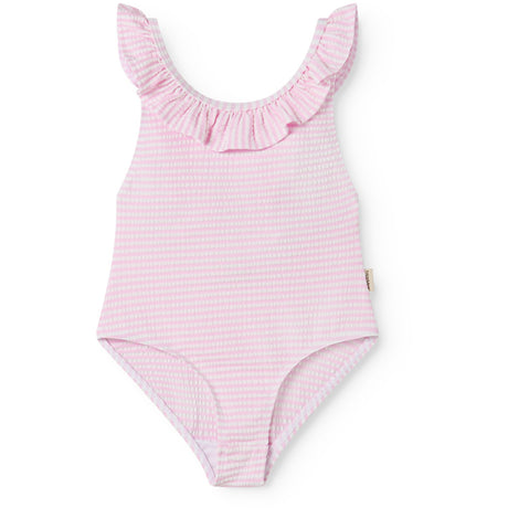 MarMar Seersucker Swim Pink Stripe Swilla Bathing Drakt