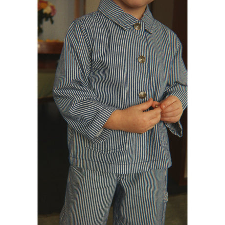 Konges Sløjd Blue Stripe Luc Skjorte Jakke Gots