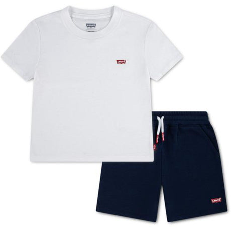 Levi's Bright White Lvb Batwing T-Shirt & Strikk Shorts Sett