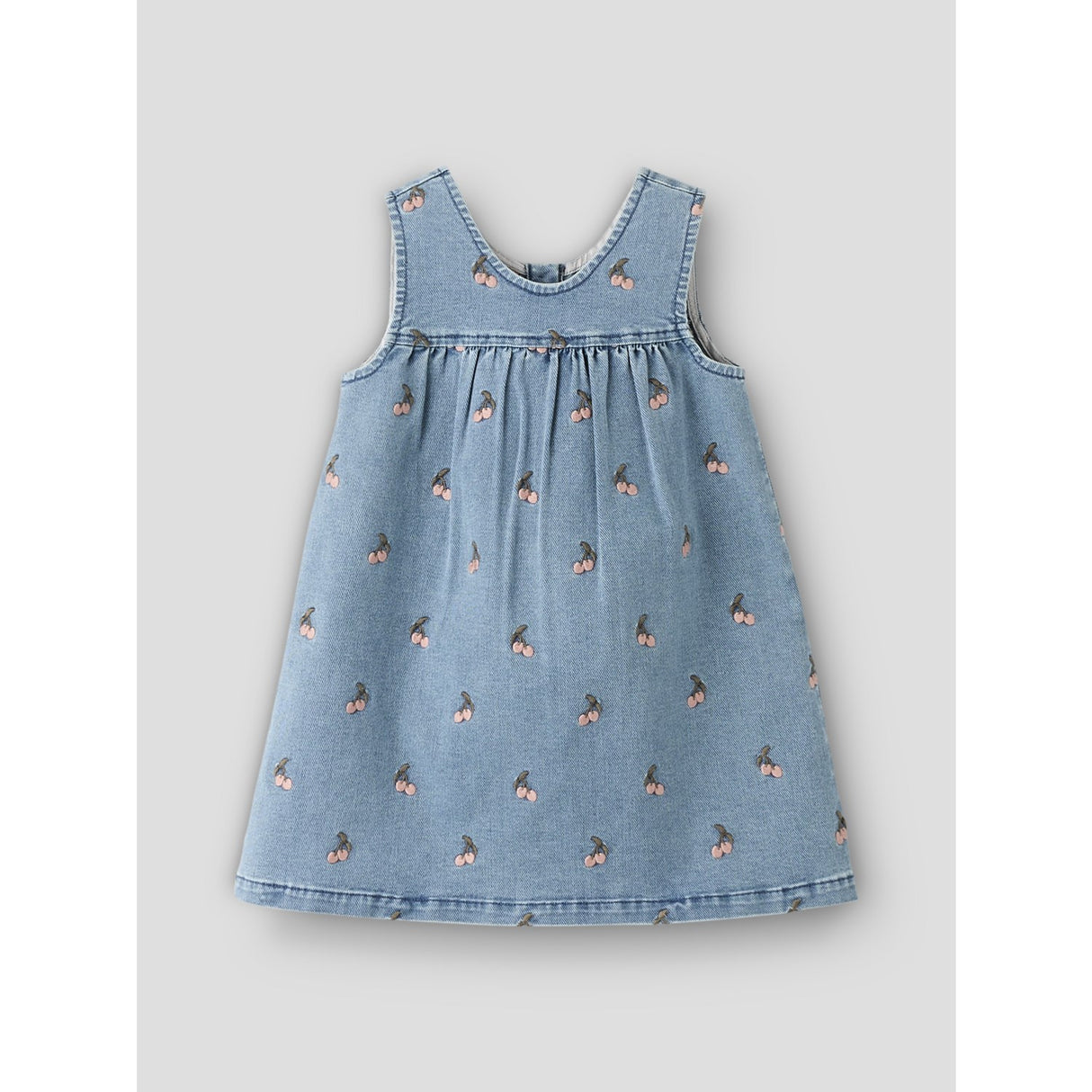 Lil'Atelier Medium Blue Denim Cherry Nmfdeva Dnm Emb Spencer 2024-Es Lil