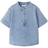 Lil'Atelier Medium Blue Denim Nmmdeva Ss Loose Dnm Skjorte 2024-Es Lil