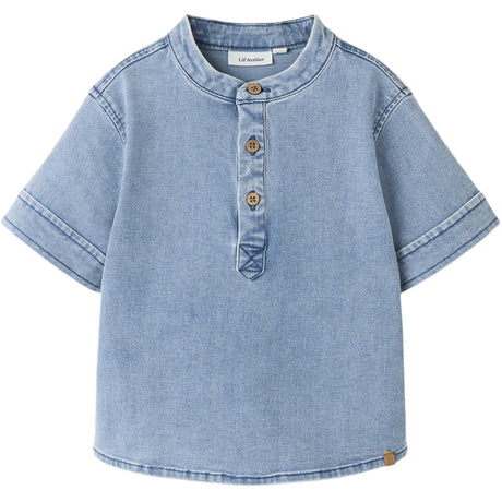 Lil'Atelier Medium Blue Denim Nmmdeva Ss Loose Dnm Skjorte 2024-Es Lil