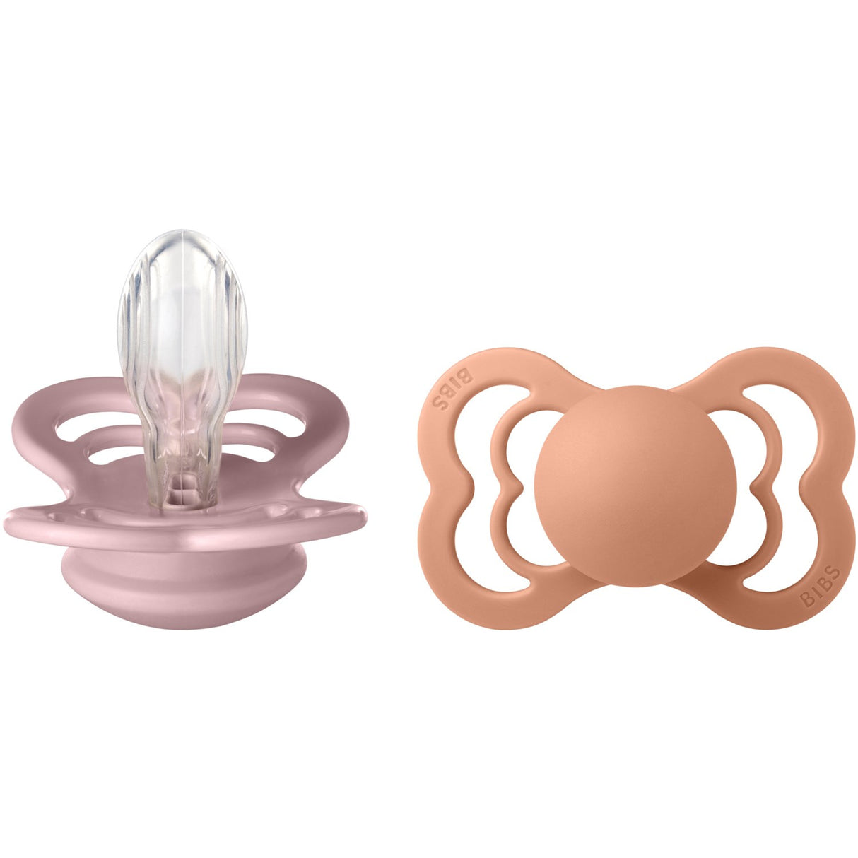 Bibs Pink Plum/Peach Smokk Supreme 2-Pakning Silikon