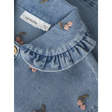 Lil'Atelier Medium Blue Denim Cherry Nmfdeva Loose Dnm Emb Jakke 2024-Es Lil