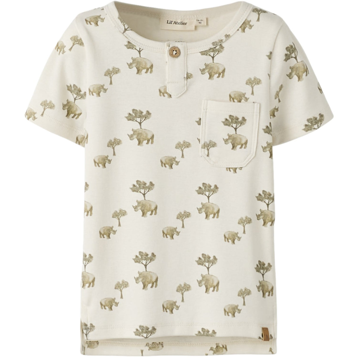 Lil'Atelier Coconut Milk Rhino Nmmlayo Ss Slim Topp Lil