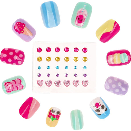 TOPModel Candy Glam Artificial Nails Og Deco Stone Sett