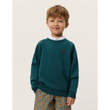 Les Deux Kids Sea Moss Green Norregaard Contrast Collegegenser
