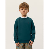 Les Deux Kids Sea Moss Green Norregaard Contrast Collegegenser