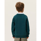 Les Deux Kids Sea Moss Green Norregaard Contrast Collegegenser