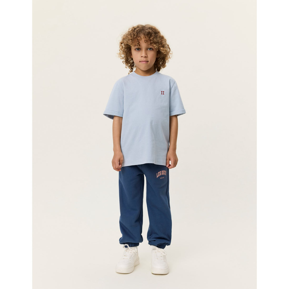 Les Deux Kids Blue Fog Norregaard Contrast T-Shirt