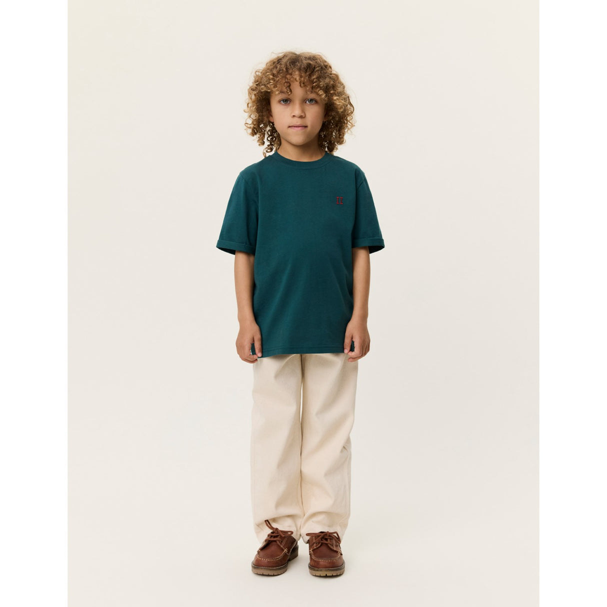 Les Deux Kids Sea Moss Green Norregaard Contrast T-Shirt