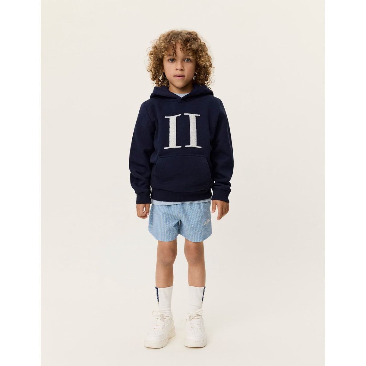Les Deux Kids Dark Navy Encore Bouclé Hettegenser