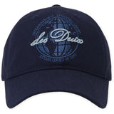Les Deux Kids Dark Navy Globe Logo Dad Caps