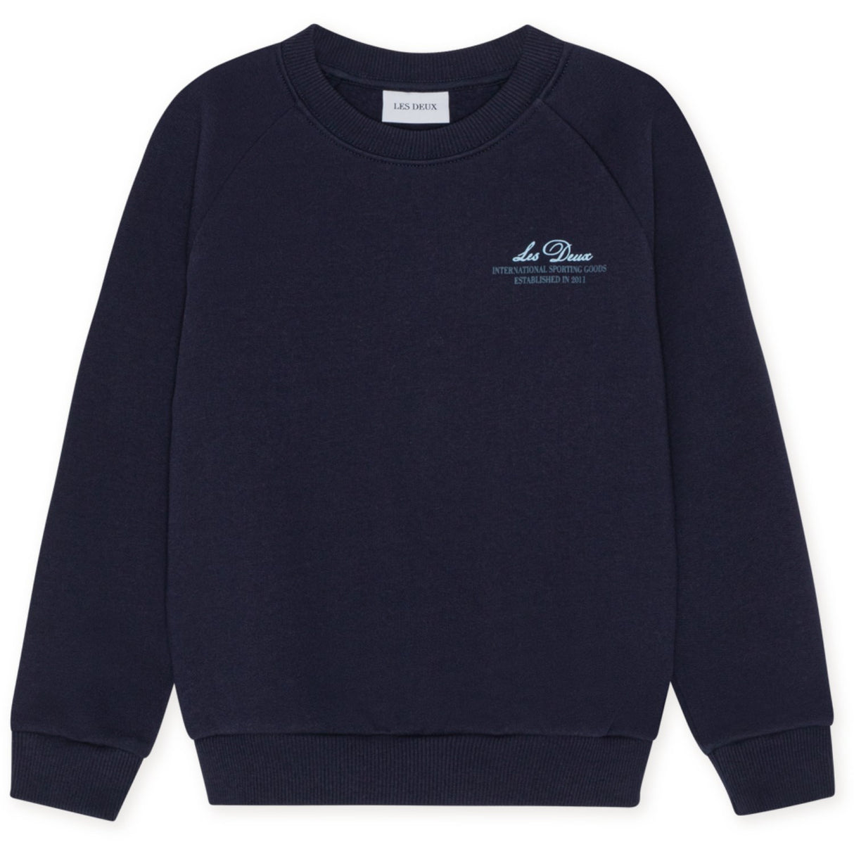Les Deux Kids Dark Navy Globe Collegegenser