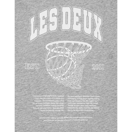 Les Deux Kids Grey Melange Hoop T-Shirt