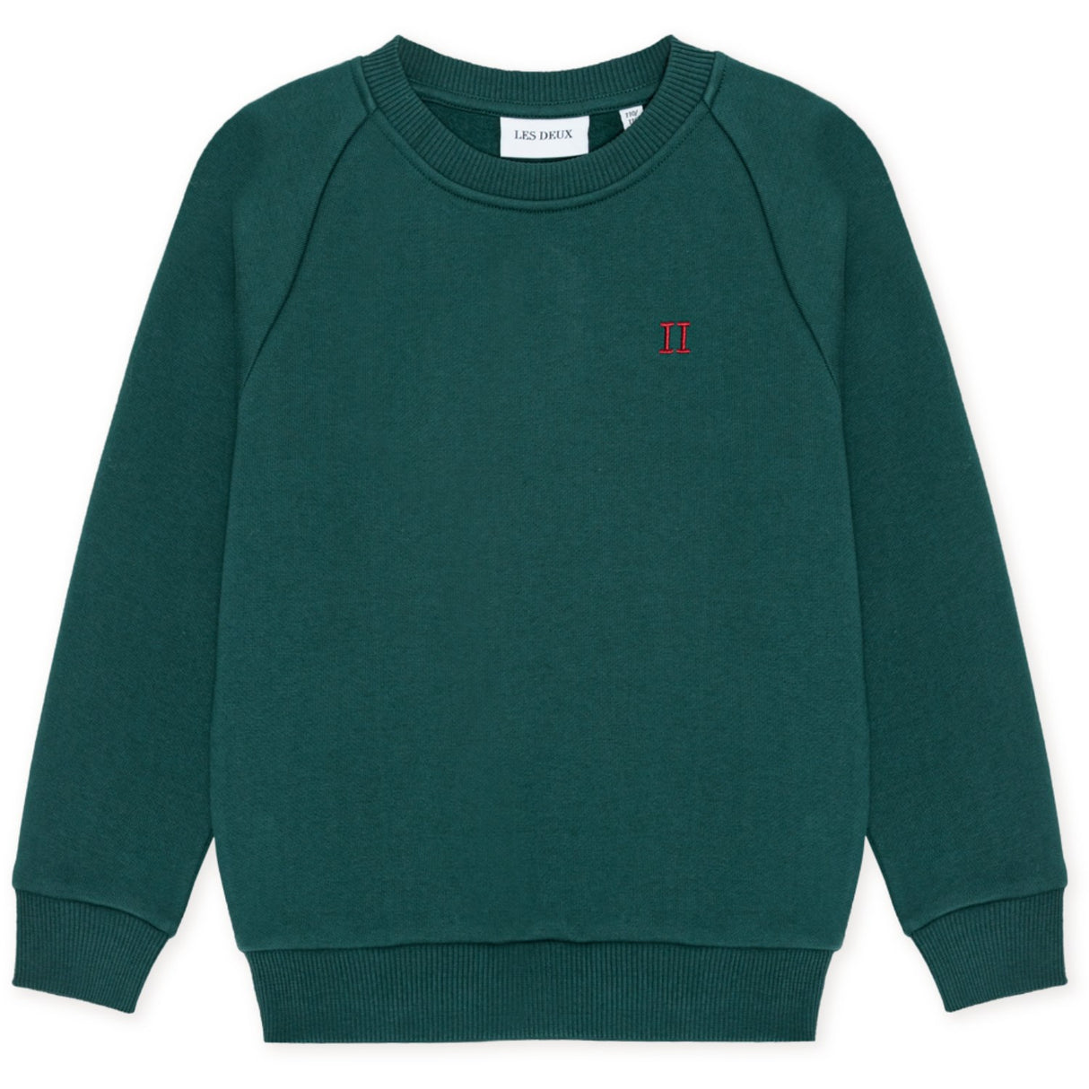 Les Deux Kids Sea Moss Green Norregaard Contrast Collegegenser