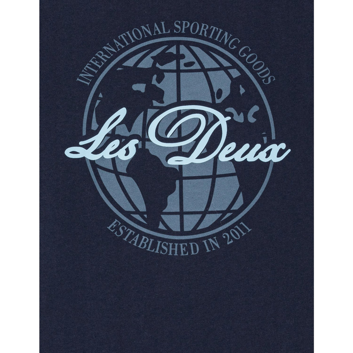 Les Deux Kids Dark Navy Globe T-Shirt