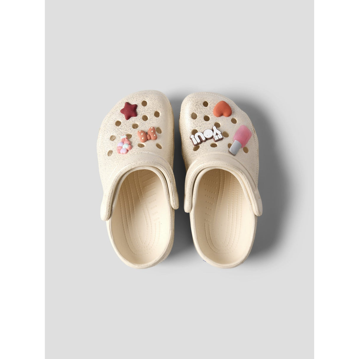 Name It Créme De Pêche Glitter Nknfame Clogs Noos