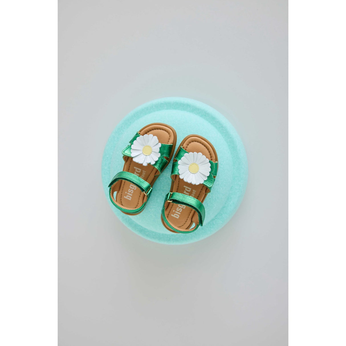 Bisgaard Green Metallic Barefoot Oya Sandal