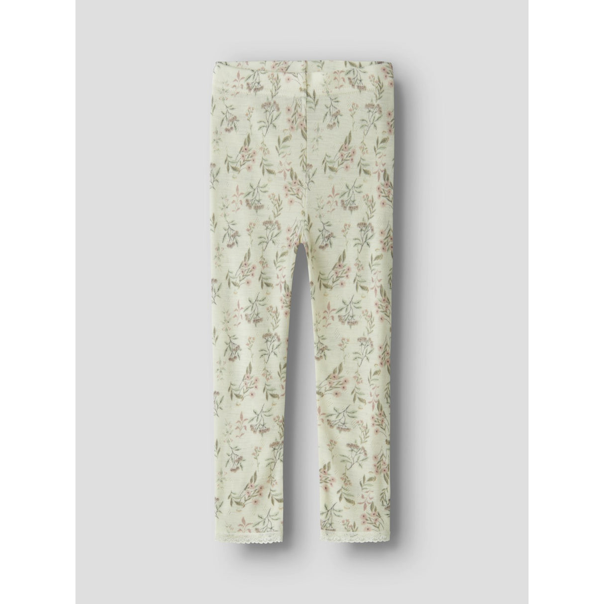 Name It Snow White Flowers + Leafs Nmfwang Ull Needle Leggings Noos